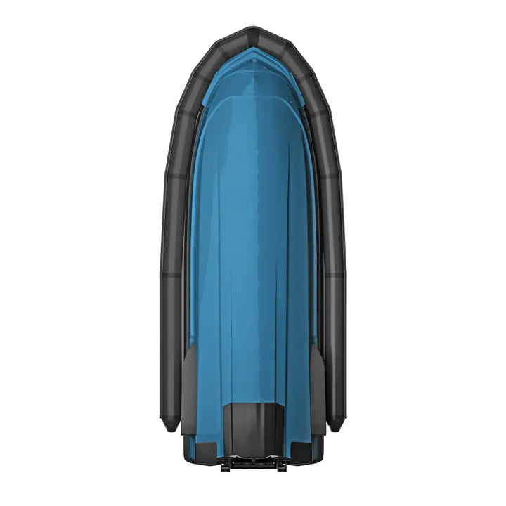 Blue and black inflatable ride engine base pwc collar plus boat with sleek streamlined design
