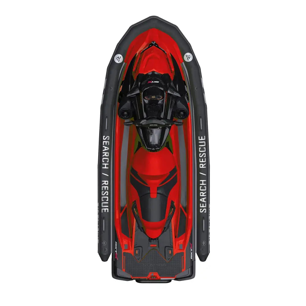 Rød og svart ride engine pwc pro collar plus jet ski med search rescue skrift på sidene for kommersielt bruk