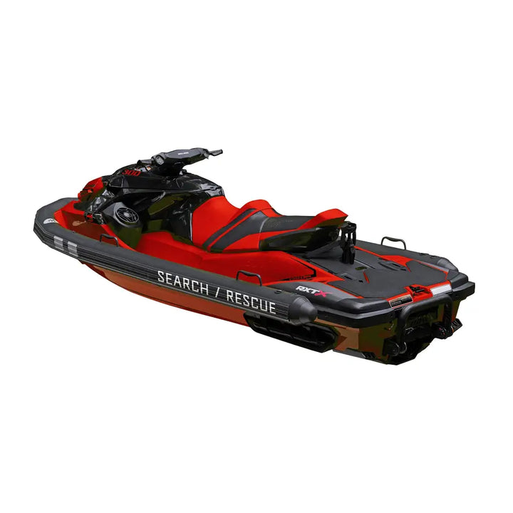 Rød og svart ride engine pwc pro collar plus commercial søk- og redningsjetski med robust design