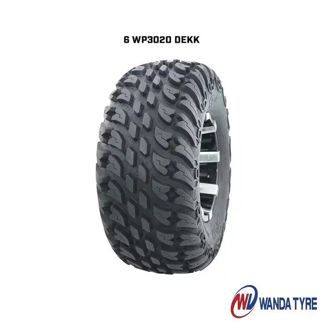 Svart Wanda VS3020 Storm off-road dekk med aggressivt mønster og sølv felg for Can-Am 6x6
