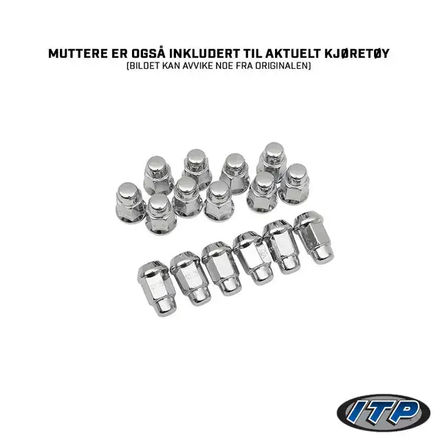 Sett kromhjulmutter til Wanda P3036 for Can-Am 6x6, 30/14 tommer