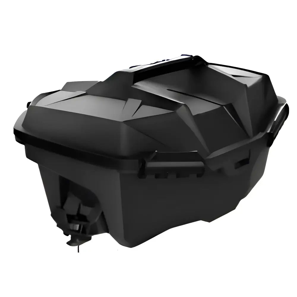 Svart LinQ Boks 19L motorsykkelboks med kantet design og teksturert overflate
