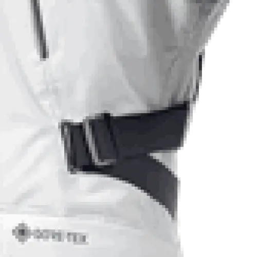 Hvitt jakke med justerbar svart midje stropp og spenne fra TRIUMPH ALDER GORETEX LITE JACKET