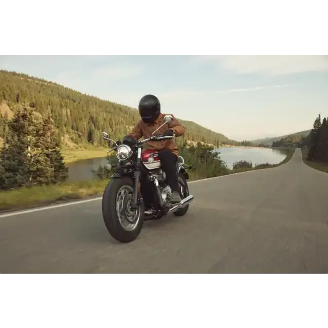 2019 Triumph Bonneville T120 motorsykkel i Speedmaster 2026-utstilling