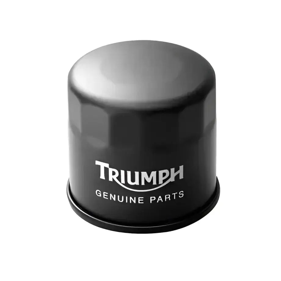 Sort svart Triumph motorsykkelolje filter, Triumph OEM Oljefilter produkt