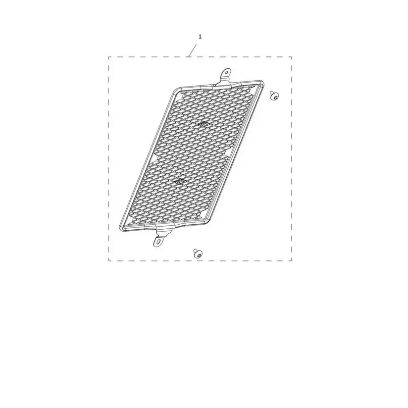 Svart bikakeluker med monteringsfliker og skruer for Radiator Guard Kit - Speed Twin