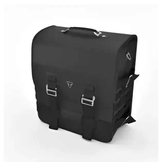 Svart rektangulært motorsykkelbagasjebrett med spenne for RUGGED PANNIER Scrambler 1200 2024