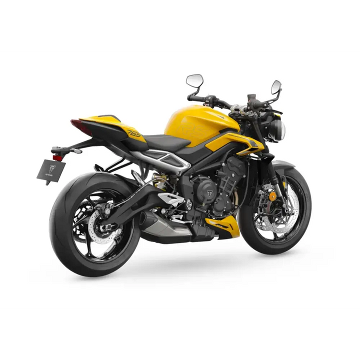 Triumph Street Triple RS 2026 med levende gul-sort design og optimalisert cornering ABS